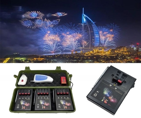 70-100m Scène de télécommande Fontaine froide intérieure Base système de tir électronique Feux d'artifice