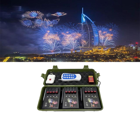 70-100m Scène de télécommande Fontaine froide intérieure Base système de tir électronique Feux d'artifice