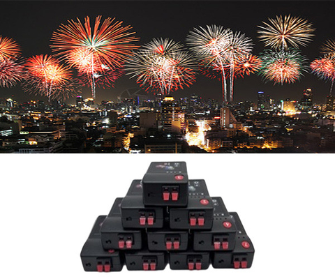 12 Indices Scène de télécommande rechargeable Fontaines intérieures Système de tir Feux d'artifice