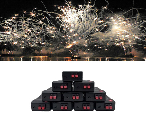 12 Indices Scène de télécommande rechargeable Fontaines intérieures Système de tir Feux d'artifice