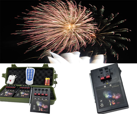 12 Indices Scène de télécommande rechargeable Fontaines intérieures Système de tir Feux d'artifice