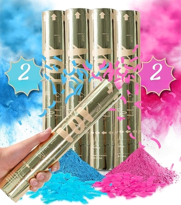 Le sexe révèle le canon de poudre, le canon de fumée bleu pour la célébration du festival.