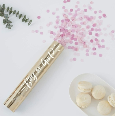 Des confettis de mariage biodégradables avec effet de fumée de couleur de canon
