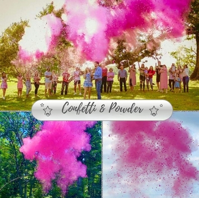 Des confettis de mariage biodégradables avec effet de fumée de couleur de canon