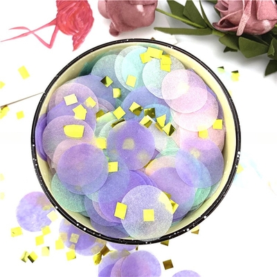 Papeterie de tissus ronde, confettis de soirée, poppers biodégradables