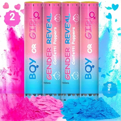 Poudre sûre révèle le sexe Cannon personnalisé Confetti Poppers Portable