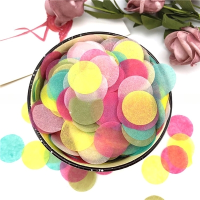 Papier de tissus en forme ronde spécial en couleurs multiples papier de remplissage décoratif pour l'emballage fête d'anniversaire