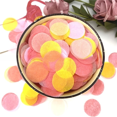 Papier de tissus en forme ronde spécial en couleurs multiples papier de remplissage décoratif pour l'emballage fête d'anniversaire