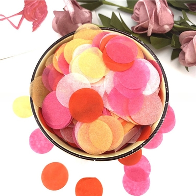 Papier de tissus en forme ronde spécial en couleurs multiples papier de remplissage décoratif pour l'emballage fête d'anniversaire