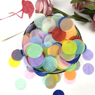 Décoration de mariage fête d'anniversaire papier argenté confetti circulaire multicolore