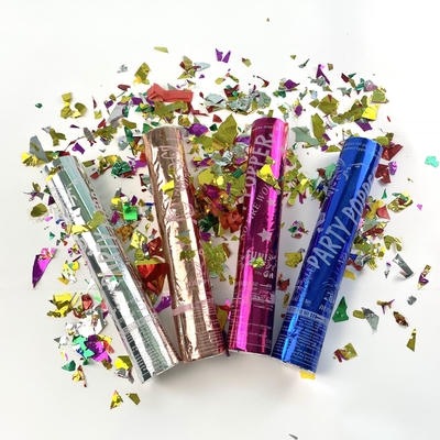 Genre Confetti Poppers Biodégradable Révéler le sexe Effets de la fumée de la couleur des confetti