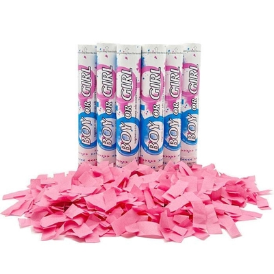 Confetti écologique Cannon Confetti Shooter Party Popper Confetti Cannon Biodégradable Révélation du sexe du bébé