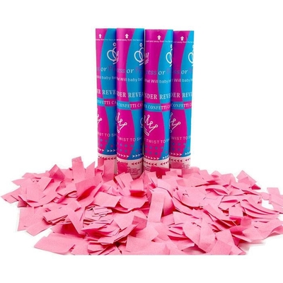 Le sexe du bébé révèle les confettis Cannon bleu ou rose Garçon ou fille fête Popper Slip 30/45/60cm