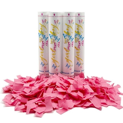 Confetti écologique Cannon Confetti Shooter Party Popper Confetti Cannon Biodégradable Révélation du sexe du bébé