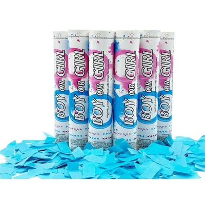 Confetti écologique Cannon Confetti Shooter Party Popper Biodégradable Révélation du sexe du bébé
