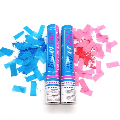 Ali bleu rose confetti biodégradable personnalisé fumée révéler le sexe confetti poudre de canon fête popper confetti