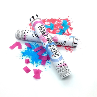 garçon ou fille sexe révéler confetti de papier tireur couleur courir poudre fumée biodégradable ignifuge fête popper confetti c