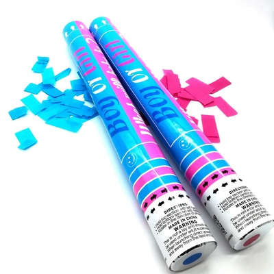 Ali bleu rose confetti biodégradable personnalisé fumée révéler le sexe confetti poudre de canon fête popper confetti