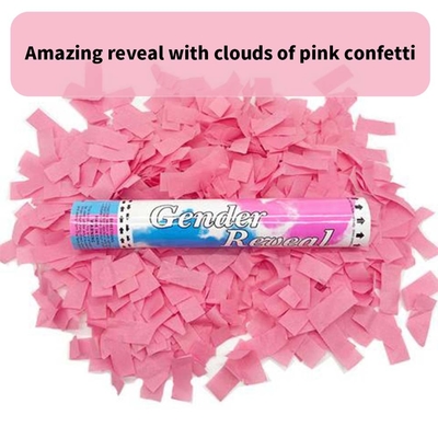 Révéler le sexe confetti fête popper fumée colorée poudre de Holi biodégradable ignifuge confetti de fête popper