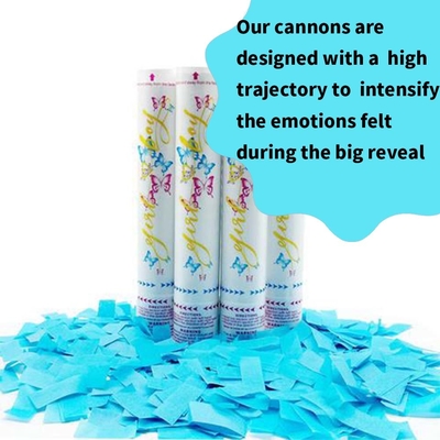 Révéler le sexe confetti fête popper fumée colorée poudre de Holi biodégradable ignifuge confetti de fête popper