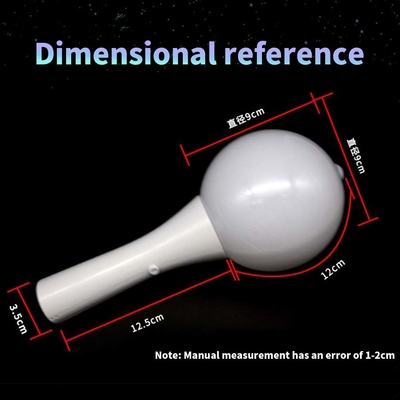 18*10CM LED Glow Flashing Stick White Shell Ball Wand Pour les fournitures de concert de festival