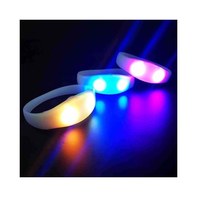 LED clignotant Bracelet en silicone Sensor sonore activé Light Up bracelet son activé Bracelet clignotant en silicone LED activé W