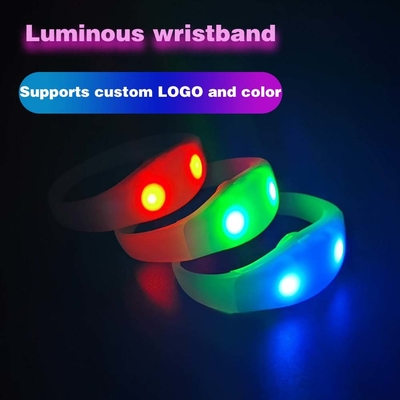 LED clignotant Bracelet en silicone Sensor sonore activé Light Up bracelet son activé Bracelet clignotant en silicone LED activé W