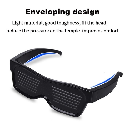 Couleur de jouet à LED Fermeture Gloire lunettes Fête lunettes LED lunettes d'anniversaire fournitures de fête Flash Changement de lunettes lumineuses 3D
