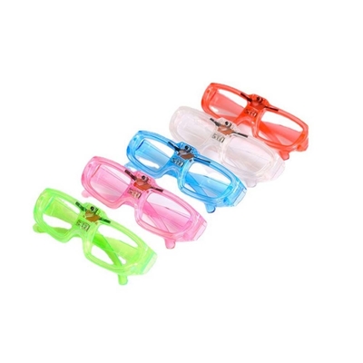 Couleur de jouet à LED Fermeture Gloire lunettes Fête lunettes LED lunettes d'anniversaire fournitures de fête Flash Changement de lunettes lumineuses 3D
