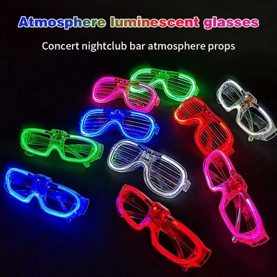Couleur de jouet à LED Fermeture Gloire lunettes Fête lunettes LED lunettes d'anniversaire fournitures de fête Flash Changement de lunettes lumineuses 3D