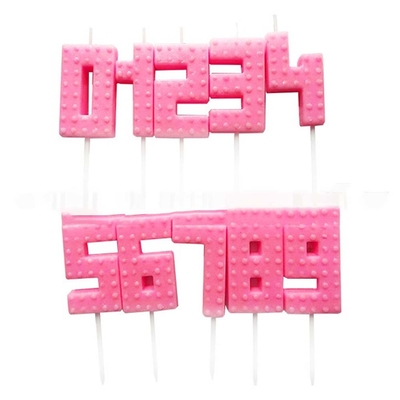 Bougie numérique 0-9 Topper Cake Cute Rose Bow Blanc Petit Chapeau Anniversaire Bougie Cake Topper Bougies