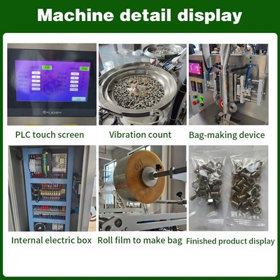 Machine d'emballage à vis entièrement automatique à deux vibrateurs bols de matériel de boulonnage à clous à vis de comptage de sac machine d'emballage