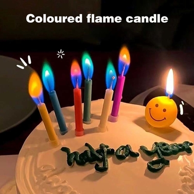 12 Comptez des flammes colorées Des bougies de gâteau d'anniversaire Pas de parfum parfait pour un joyeux anniversaire