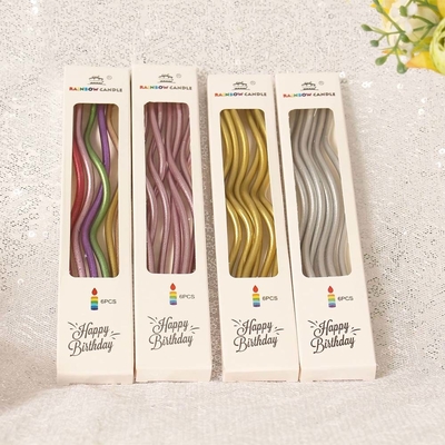 Des bougies en fil d'or en argent Des bougies pour gâteau d'anniversaire Des décorations pour fête d'anniversaire