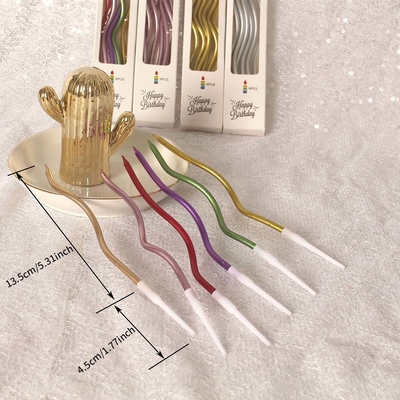 Des bougies en fil d'or en argent Des bougies pour gâteau d'anniversaire Des décorations pour fête d'anniversaire