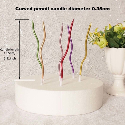 Des bougies en fil d'or en argent Des bougies pour gâteau d'anniversaire Des décorations pour fête d'anniversaire