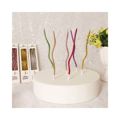 Des bougies en fil d'or en argent Des bougies pour gâteau d'anniversaire Des décorations pour fête d'anniversaire
