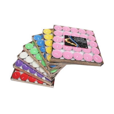 Bougie de thé colorée pour la décoration de la maison et du mariage dans un seul paquet Taille 4X4X2 cm