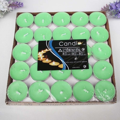 Bougie de thé colorée pour la décoration de la maison et du mariage dans un seul paquet Taille 4X4X2 cm