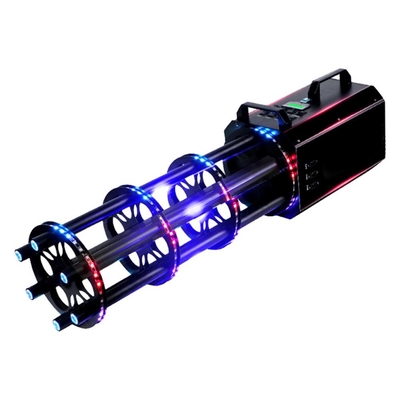 Dj Bar Atmosphère Portable Six Shots Gatling Électrique LED Confetti Gun Cannon Nightclub Pulvérisation de papier Confetti Machine