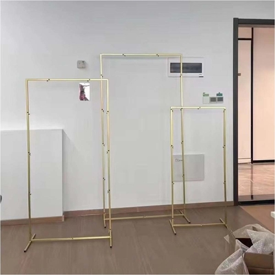 Arche de mariage rectangulaire en métal d'or En toile de fond Stand pour la cérémonie fête d'anniversaire