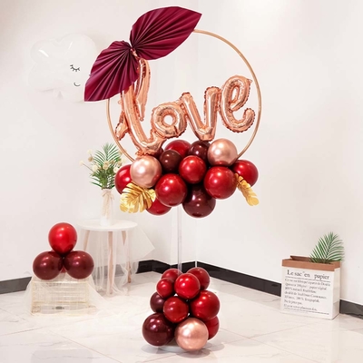 Décoration de chambre de mariage en gros Ballon Colonne anneau Bracelet Voie de mariage Ballon plomb