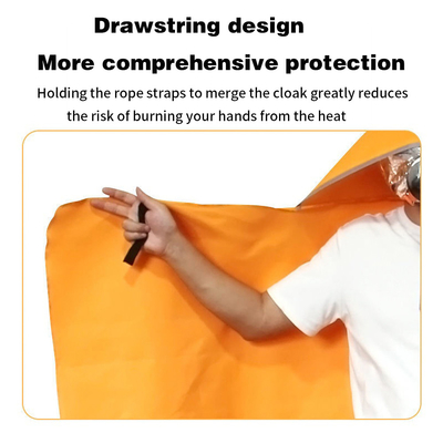 Isolement de lutte contre l'incendie pour le ménage Couverture de sécurité de survie d'urgence Capuche de sauvetage contre l'incendie Capes de sauvetage de l'incendie Costume ignifuge