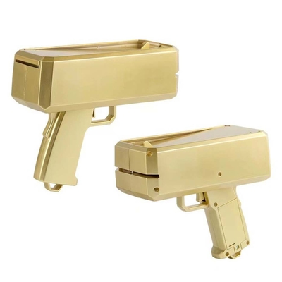 Décoration de fête anniversaire Cannon en espèces Spray réel Disperseur en plastique Pistolet or Jouet Dollar argent Pistolet pour les marchandises de fête