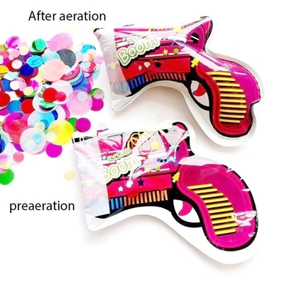Pistolet automatique gonflable de feux d'artifice film en aluminium jouet mariage anniversaire hôtel fête du Nouvel An atmosphère ballons métalliques pistolet