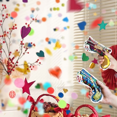 Pistolet automatique gonflable de feux d'artifice film en aluminium jouet mariage anniversaire hôtel fête du Nouvel An atmosphère ballons métalliques pistolet