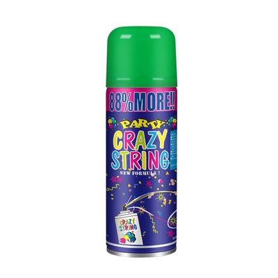 Portée de tir 5-8m Économique Streamer coloré et Silly Crazy String Spray pour les décorations de festival